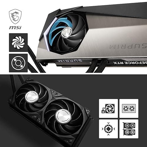 MSI SUPRIM LIQUID GeForce RTX 4090 24GB GDDR6X Black / Silver image