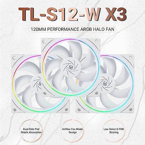 Thermalright TL-S12W X3 47.6 CFM 120 mm Fans 3-Pack image