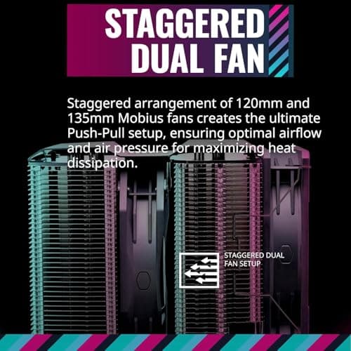 Cooler Master MasterAir MA824 Stealth Air 166mm Black image