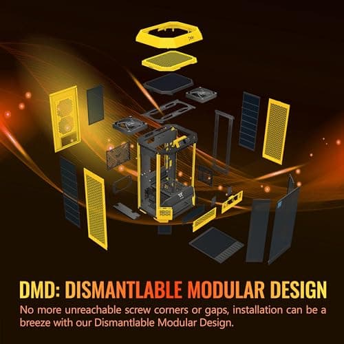 Thermaltake The Tower 300 MicroATX Mini Tower Tempered Glass Side Panel - Bumblebee image