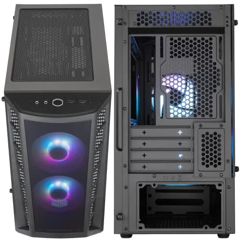 Cooler Master MasterBox MB320L ARGB MicroATX Mini Tower Black with Tempered Glass Side Panel and USB 3.2 Gen 1 Type-A Front Panel image