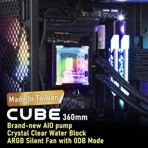 BitFenix Cube Water 360mm ARGB 60 CFM Black image