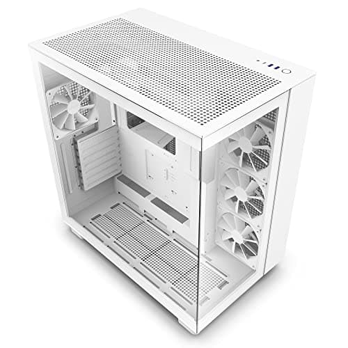 NZXT H9 Flow ATX Mid Tower White with Tempered Glass Side Panel and USB 3.2 Gen 2x2 Type-C, USB 3.2 Gen 1 Type-A Front Panel main image