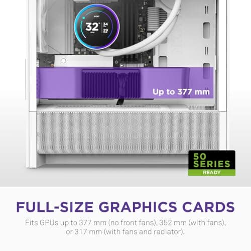 NZXT H3 Flow Micro ATX Mid Tower White Tempered Glass Side Panel and USB 3.2 Gen 2x2 Type-C USB 3.2 Gen 1 Type-A image