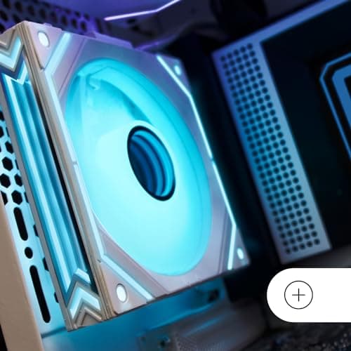 Mars Gaming MF-LINKFINITY 120mm White PWM Addressable RGB 69 CFM 1-Pack image