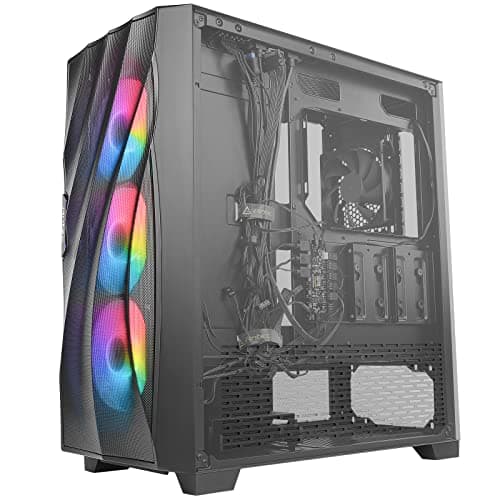 Antec DF700 FLUX ATX Mid Tower Black Tempered Glass Side Panel, USB 3.2 Gen 1 Type-A image