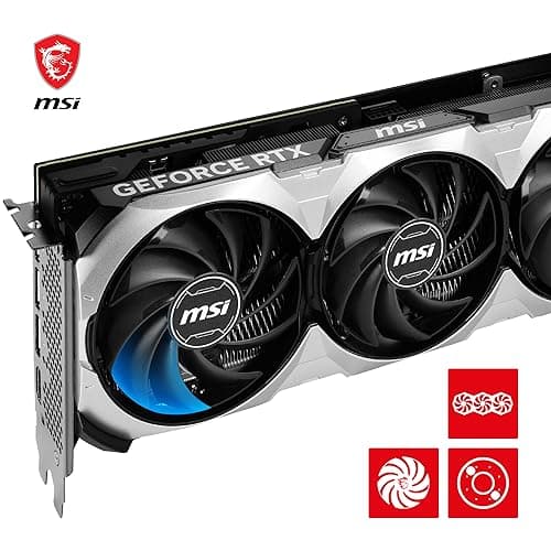MSI VENTUS 3X E GeForce RTX 4070 Ti 12GB GDDR6X Silver / Black image
