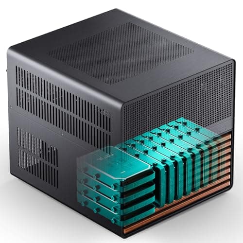 Jonsbo N5 ATX Full Tower Black / Brown Mesh Side Panel with USB 3.2 Gen 2 Type-C and USB 3.2 Gen 1 Type-A image