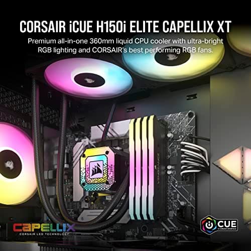 Corsair iCUE H150i ELITE CAPELLIX XT Water 360mm Black image