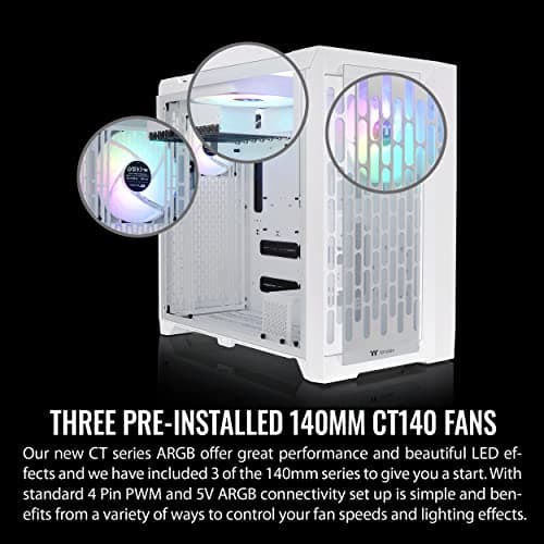 Thermaltake CTE C750 ARGB ATX Full Tower White Tempered Glass Side Panel image