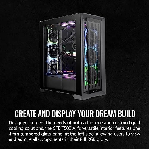 Thermaltake CTE T500 ATX Full Tower Black Tempered Glass USB 3.2 Gen 2 Type-C USB 3.2 Gen 1 Type-A image
