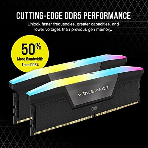 Corsair Vengeance RGB Black / Gray DDR5-6600 CL32 64GB (2x32GB) image