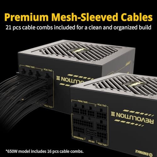 Enermax REVOLUTION III Black / Gold 750W Fully Modular 80+ Gold image