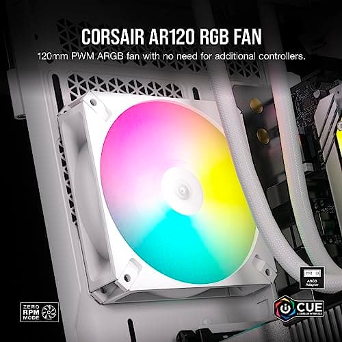Corsair iCUE AR120 120mm White Digital RGB PWM 59 CFM 1-Pack image