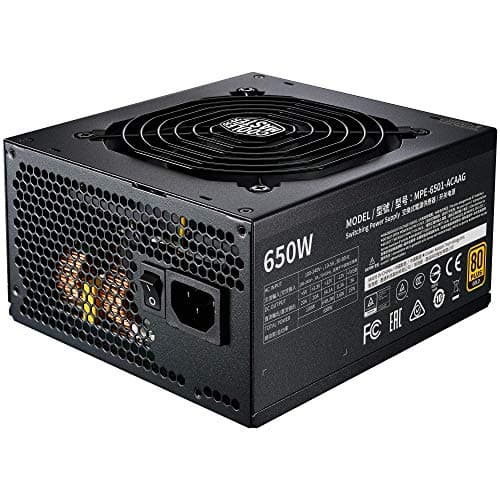 Cooler Master MWE Gold 650 V2 Fully Modular, 650W, 80+ Gold Efficiency, 2 EPS Connectors, 120mm HDB Fan, Semi-fanless Operation, 5 Year Warranty image