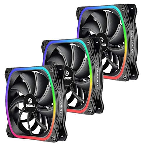 Enermax SquA 120mm Black RGB PWM 68.27 CFM 3-Pack main image
