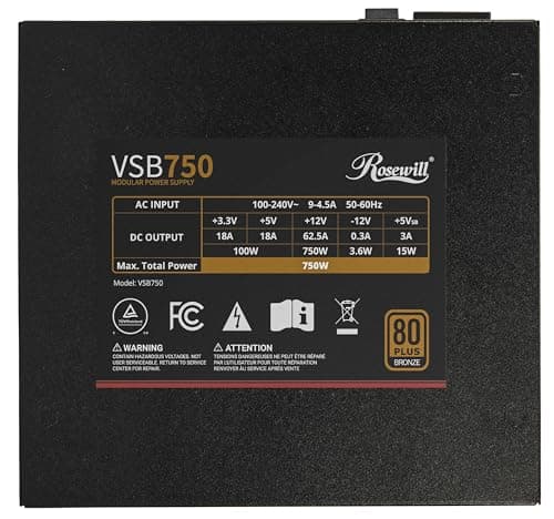 Rosewill VSB ATX 750W Semi-Modular 80+ Bronze Certified image