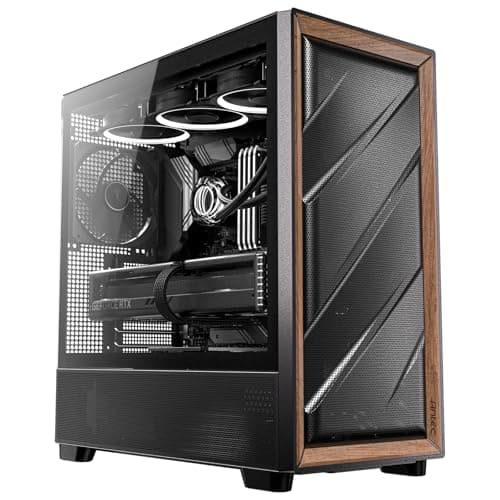 Antec FLUX ATX Mid Tower Black / Brown Tempered Glass Side Panel image
