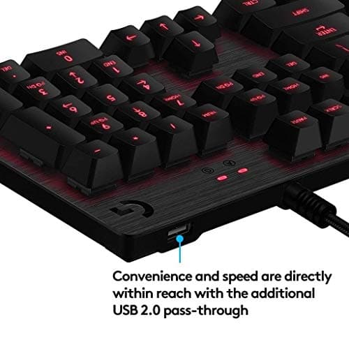 Logitech G413 Backlit Mechanical Gaming Keyboard with USB Passthrough - Carbon image