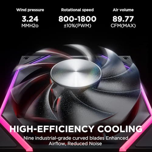 Asiahorse Nyota A14 140mm PC Case Fan – High-Efficiency Cooling Black image