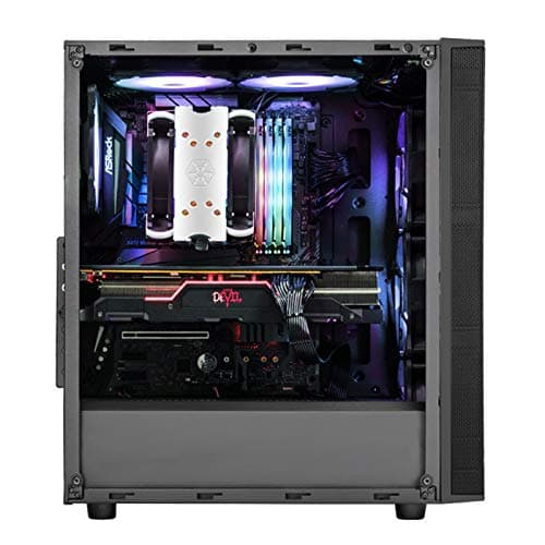 Silverstone FARA R1 PRO ATX Mid Tower Black with Tempered Glass Side Panel and USB 3.2 Gen 1 Type-A USB 2.0 Type-A image