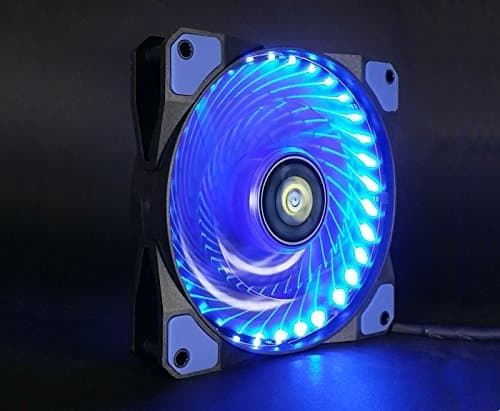 Conisy Silent Series 120mm Case Fan for Computer Case, LED PC Case Fan with 4pin Molex & 3pin Motherboard Connector - Red (2Pcs) image