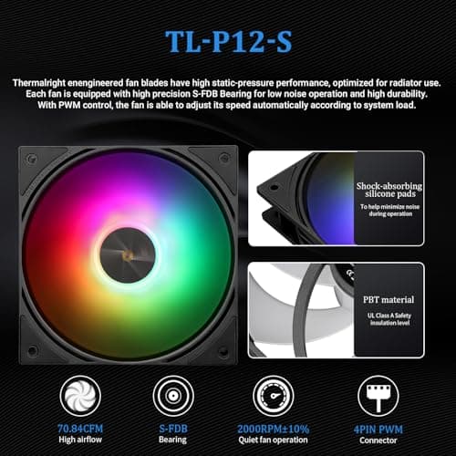 Thermalright Frozen Warframe Water 360mm ARGB Black image