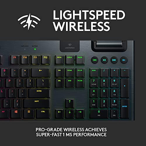 Logitech G915 Lightspeed RGB Wireless Logitech GL Clicky Gaming Keyboard image