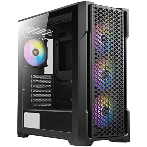 Antec AX90 ATX Mid Tower Black with Tempered Glass Side Panel and USB 3.2 Gen 1 Type-A, USB 2.0 Type-A image