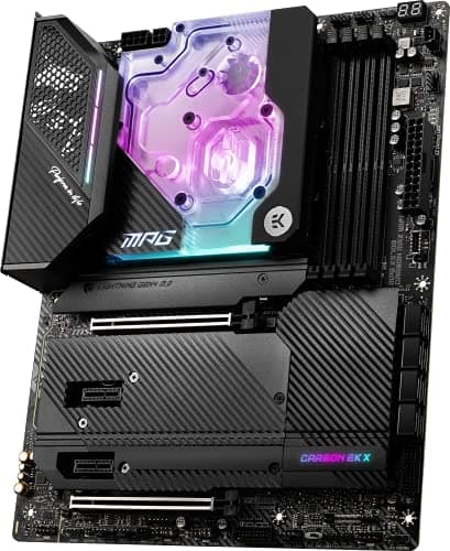 MSI MPG X570S CARBON EK X Gaming Motherboard (ATX, AMD, Socket AM4. DDR4, PCIe 4, CFX, M.2 Slots, Wi-Fi 6E) image