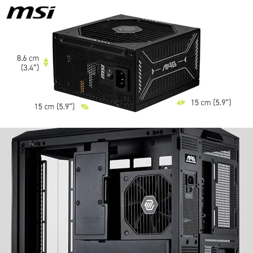 MSI MAG A1000GLS PCIE5 Black ATX 1000W Fully Modular 80+ Gold image