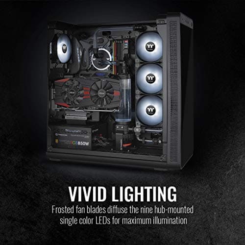 Thermaltake Pure A12 120mm Black PWM White LED 1-Pack image