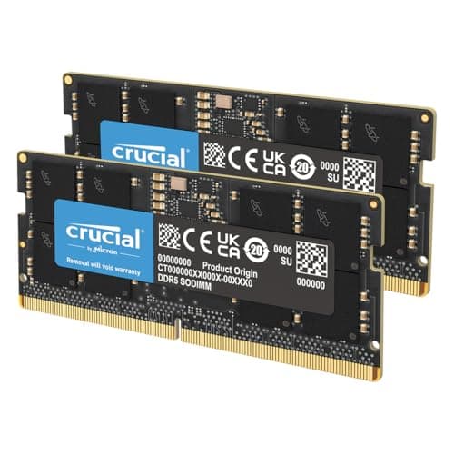 Crucial CT2K32G52C42S5 Black DDR5-5200 SODIMM CL42 64GB (2x32GB) image