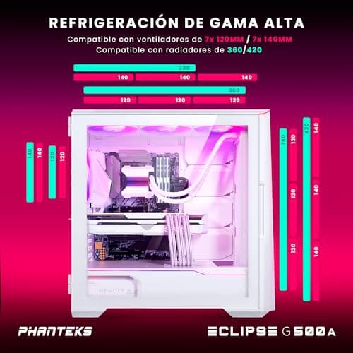 Phanteks ECLIPSE G500A DRGB ATX Mid Tower White Tempered Glass image