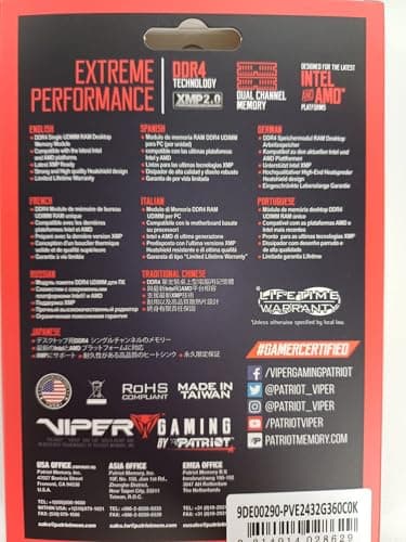 Patriot Viper Elite II Red / Black DDR4-3600 CL20 32GB (2x16GB) image