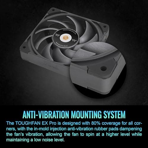 Thermaltake TOUGHFAN EX12 Pro 70.8 CFM 120mm Black PWM 3-Pack image