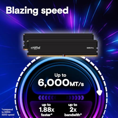 Crucial Pro Black DDR5-6000 CL48 48GB (2x24GB) image