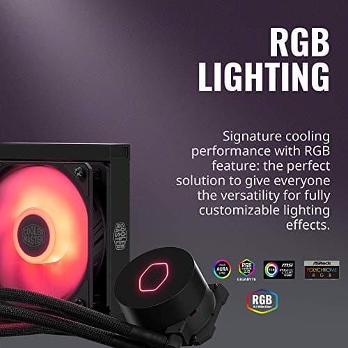 Cooler Master MASTERLIQUID ML120L RGB V2 Water 120mm RGB 65.59 CFM Black image