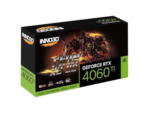 Inno3D Twin X2 OC GeForce RTX 4060 Ti 16GB GDDR6 Black / Silver image