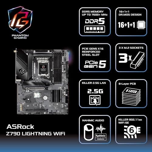 ASRock Z790 Lightning WiFi LGA1700 DDR5 ATX image