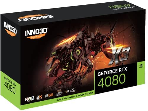 Inno3D GeForce RTX 4080 SUPER X3 OC 16GB GDDR6X Black image
