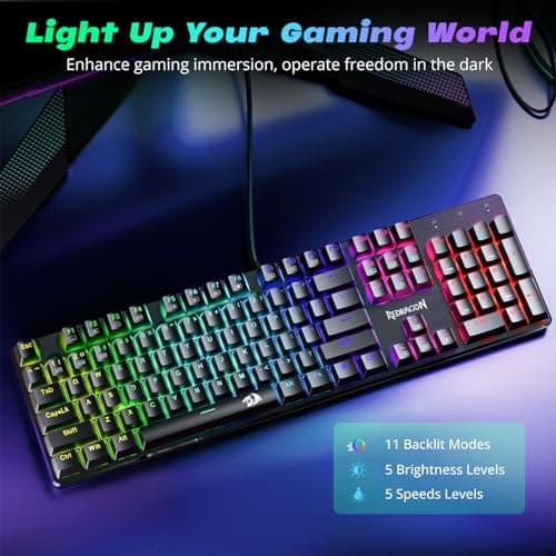 Redragon K555 INDRAH RGB Wired Outemu Blue Gaming Keyboard image