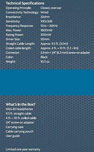 LyxPro HAS-30 Closed-Back Wired Headphones image