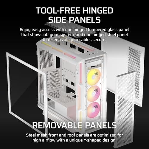 Corsair iCUE 5000T LX RGB ATX Mid Tower White Tempered Glass image