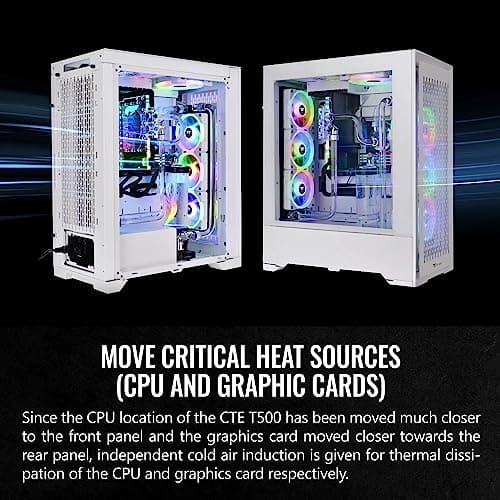 Thermaltake CTE T500 Air ATX Full Tower White Tempered Glass Side Panel image