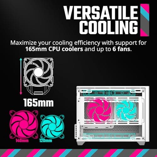 Cooler Master MasterBox NR200 Mini-ITX Desktop White / Black with Front Panel USB 3.2 Gen 1 Type-A image