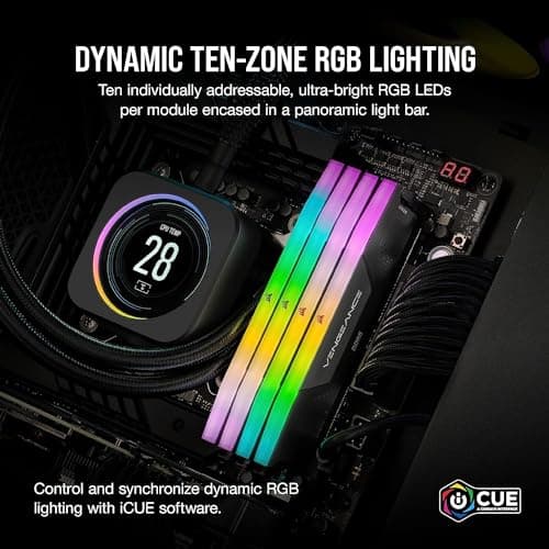 Corsair Vengeance RGB Black DDR5-7200 CL34 32GB (2x16GB) image