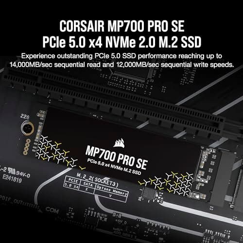Corsair MP700 PRO SE 4TB M.2-2280 SSD PCIe 5.0 X4 NVMe image