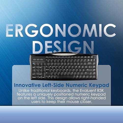 Evoluent R3K Reduced Reach Right-Hand Wired Ergonomic Keyboard image