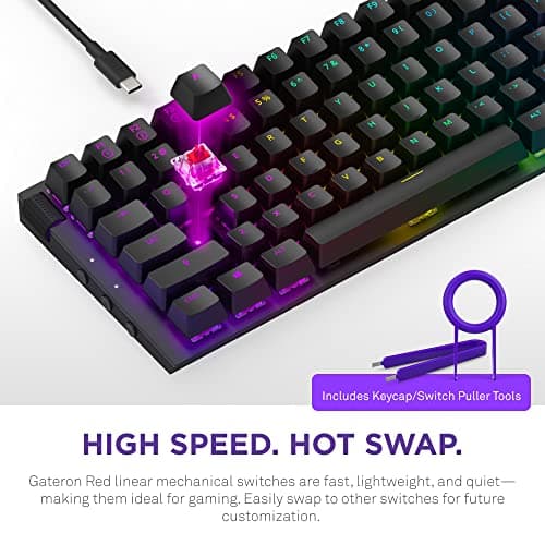 NZXT Function MiniTKL RGB Wired Gateron Red Mechanical Gaming Keyboard image